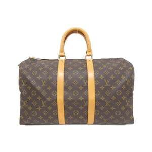 LOUIS VUITTON Authentic Brown Monogram Keepall 45 Boston Bag